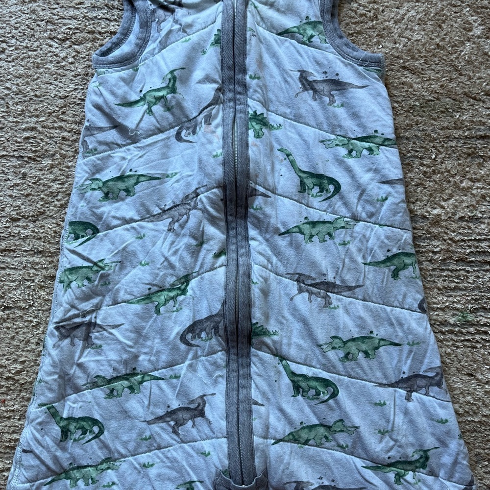 Burt's Bees Gray and Green Sleep Sacks Cozy Pajamas